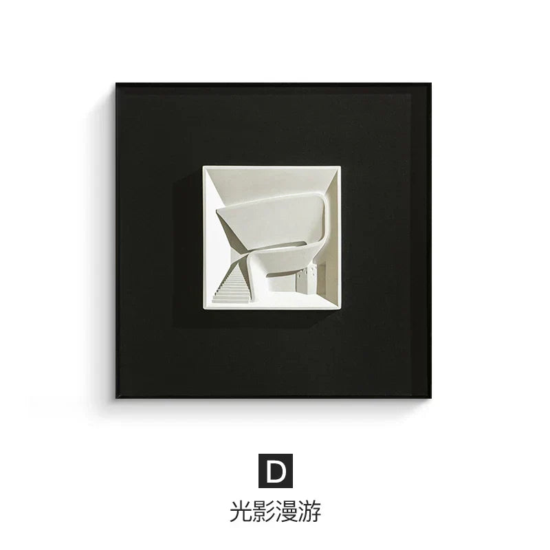 DecorBites™ Abstract Geometric Wall Decoration Square Mural Room Accessories