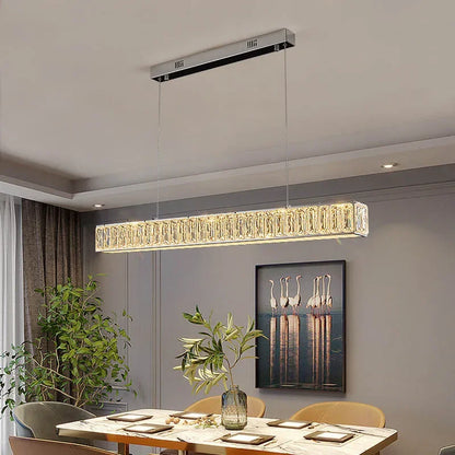 DecorBites™ Crystal Chandelier LED Golden Modern Luxury Ceiling Home Interior Shop