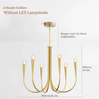 DecorBites™ French Style Black Pendant Light Chandelier - Luxury LED Ceiling Lamp