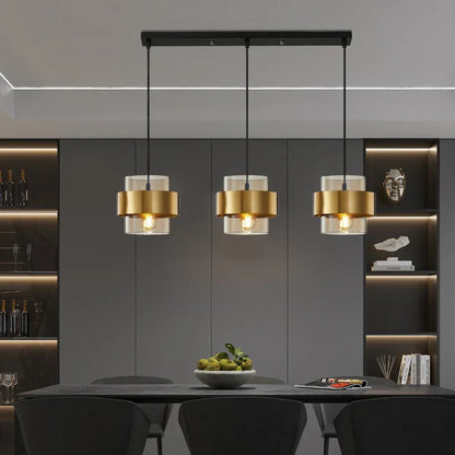 DecorBites™ Golden Pendant Lights for Aisle, Restaurant, Bedroom - Nordic Postmodern Minimalist Style