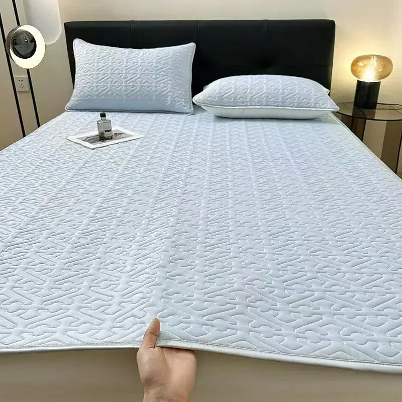 ™ Latex Cooling Mat Set: Washable, Soft, Breathable Bed Sheet - 3 Pieces