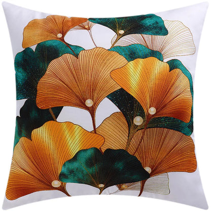 DecorBites™ Blue Floral Cushion Cover 45x45cm for Modern Home Decor & Office Sofa