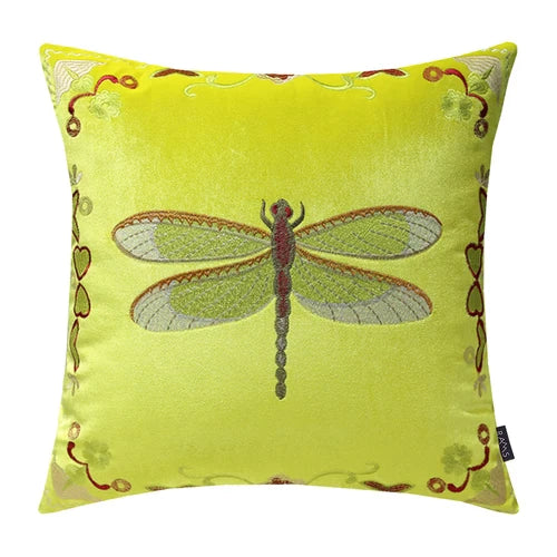 DecorBites™ Bee Embroidery Cushion Cover - Exquisite Animal Design for Sofa Decor