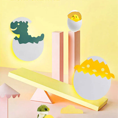 DecorBites™ Dino Egg LED Kids Wall Lamp: Cute Cartoon Bedside Light for Nursery Bedroom