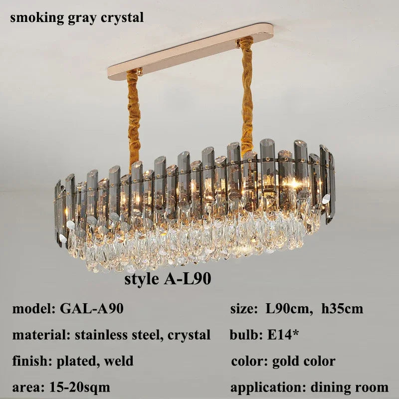 DecorBites™ Gold Crystal Chandelier for Living Room Luxury Lighting Fixture