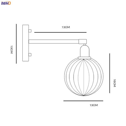 DecorBites™ Glass Ball Wall Sconce Modern Wandlamp Stair Light for Bedroom Bathroom Mirror