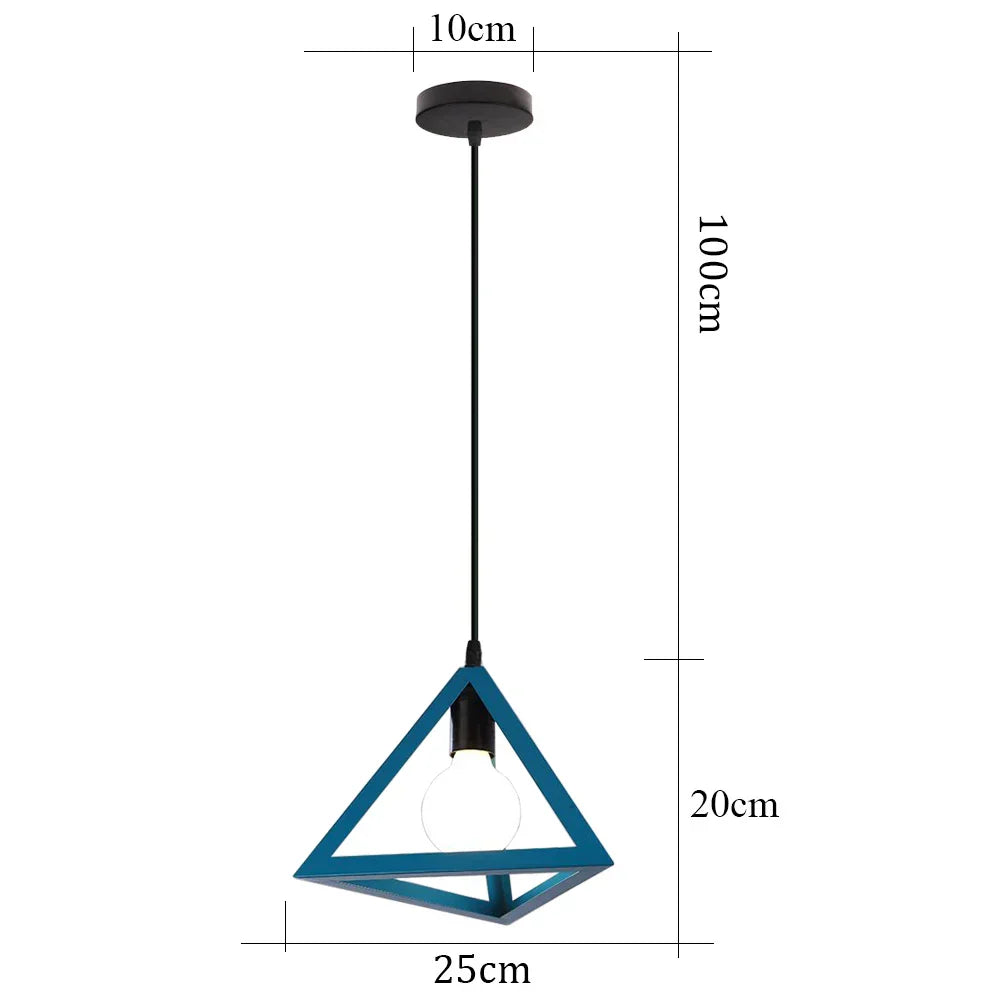 DecorBites™ Blue Nordic Pendant Lights E27 Modern Hanging Lamps for Living Dining Kitchen