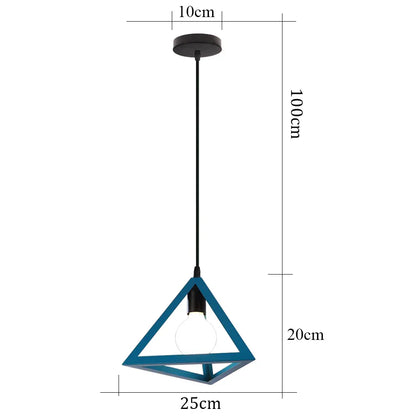 DecorBites™ Blue Nordic Pendant Lights E27 Modern Hanging Lamps for Living Dining Kitchen