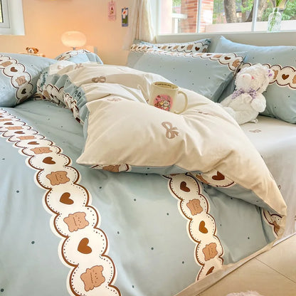 DecorBites™ Cartoon Printed Cotton Duvet Cover for Kids & Teens Beddings