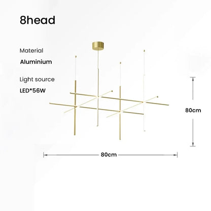 DecorBites™ LED Linear Ceiling Chandelier Italian Designer Luxury Dining Room Chandelier