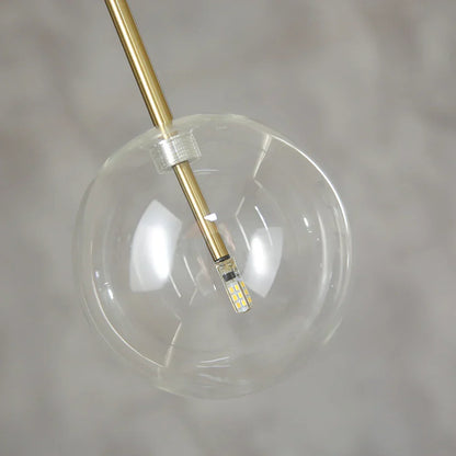 DecorBites™ Glass Globe Chrome Pendant Light - Nordic Style Hanging Lamp