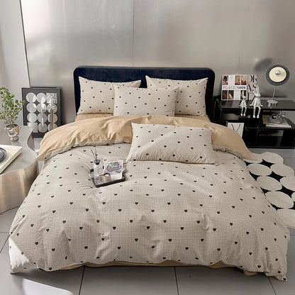 DecorBites™ 100% Cotton Geometric Printed Bed Set - Single Queen Size Bedding