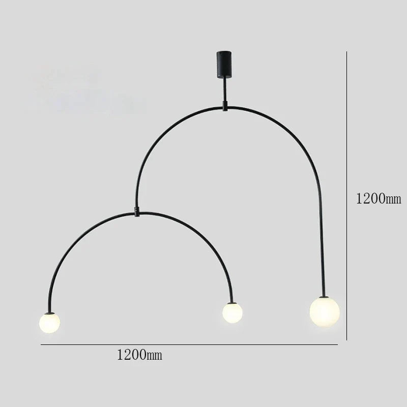 DecorBites™ Black Gold Chandelier Pendant Nordic Modern Lamp