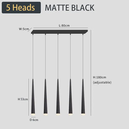 DecorBites™ Black LED Ceiling Chandelier: Stylish Staircase Lighting for Home Decor & Living Room