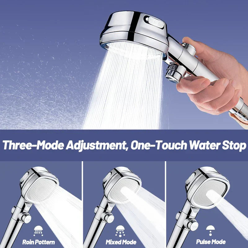 ™ High Pressure Shower Head: 3 Modes, One Click Water Stop, Filter Shower