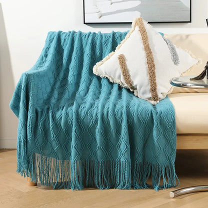 ™ Knitted Woolen Blanket - Cozy Home Accent and Travel Essential