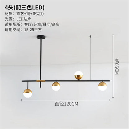 DecorBites™ Glass Ball Pendant Lamp Modern LED Hanging Light Fixture