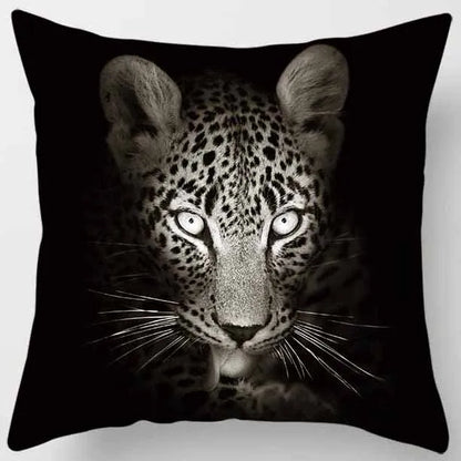 DecorBites™ Animals World Tiger Lion Pillow Case for Cute Home Decor in Sofa Living Room