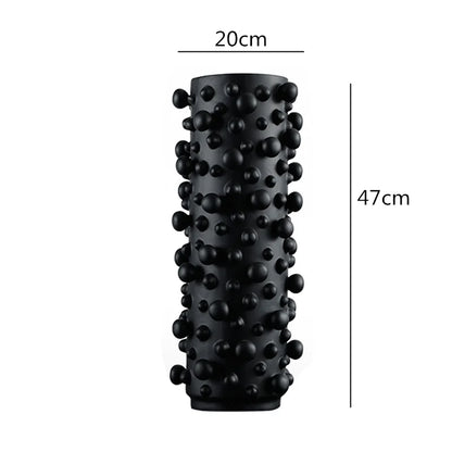DecorBites™ Black White Abstract Dots Resin Vase Irregular Bumps Home Decoration Organizer
