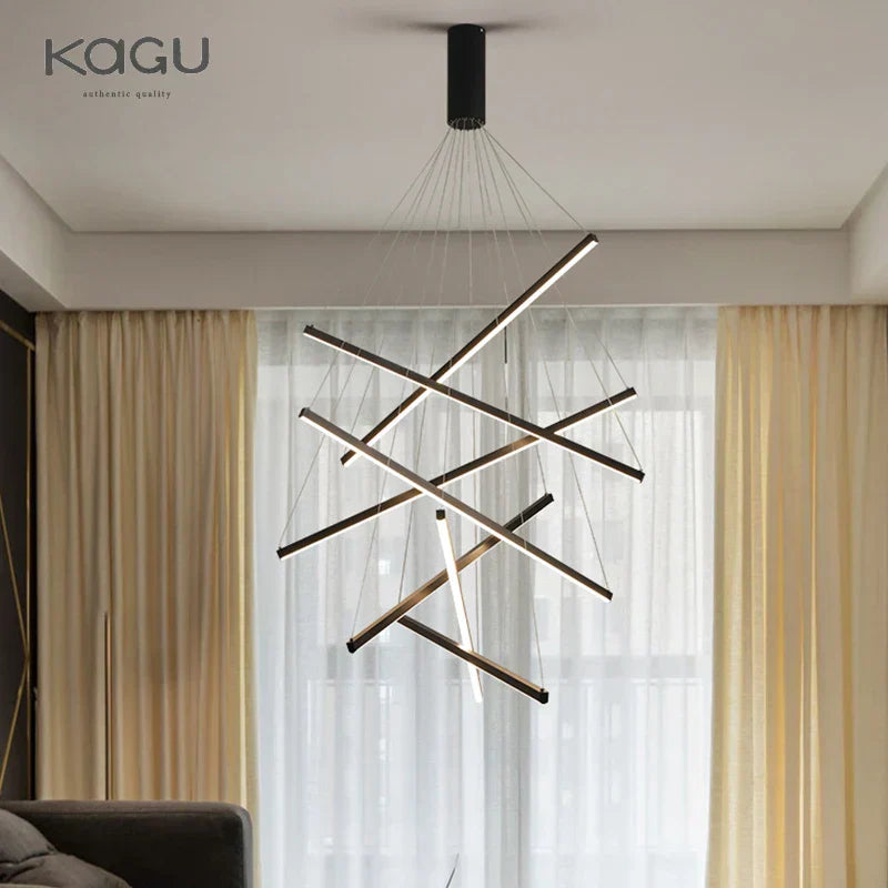 ™ LED Chandelier: Modern Luster Lighting for Stair Hall Bedroom Room Duplex Building