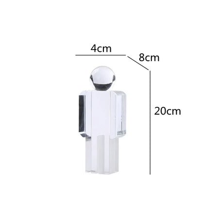DecorBites™ Crystal Man Statue Glass Figure Sculpture Home Decor Ornaments