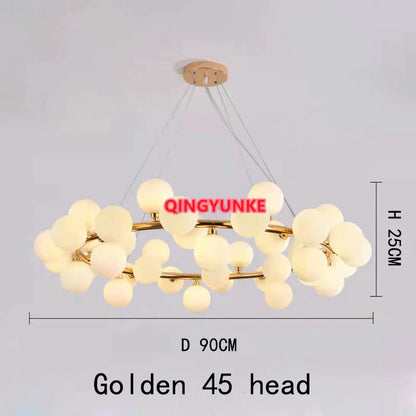 DecorBites™ Glass Ball Chandelier for Living Room - Modern Nordic Kitchen Island Ceiling Light