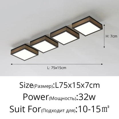 DecorBites™ Black White LED Ceiling Lights Modern Minimalist Bedroom Study Lighting Fixtures