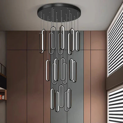 DecorBites™ LED Staircase Chandeliers | Modern Pendant Light for Living Room