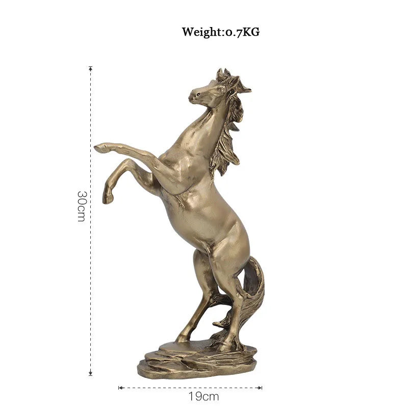 Abstract Gold Resin Statue Handicraft for Living Room, Office Desk Decor - DecorBites™