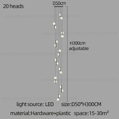 DecorBites™ LED Oval Chandelier for Modern Indoor Lighting in Bedroom and Living Room