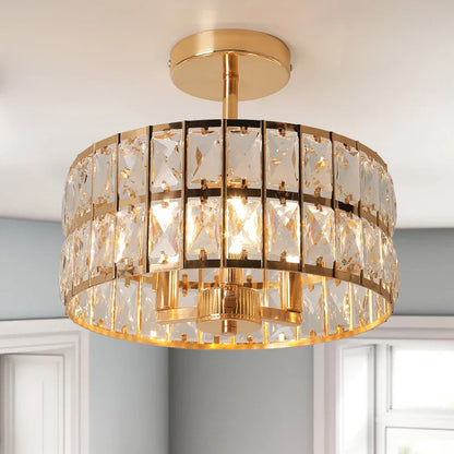 DecorBites™ Crystal Chandelier LED Pendant Light for Modern Home Decor