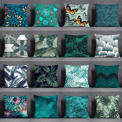 DecorBites™ Leaf Pattern Pillowcase: Nordic Style Sofa Cushion Cover for Home Decor & Bedding