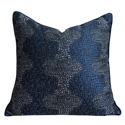 DecorBites™ Blue Geometry Jacquard Pillow Cover 45x45cm Sofa Decoration