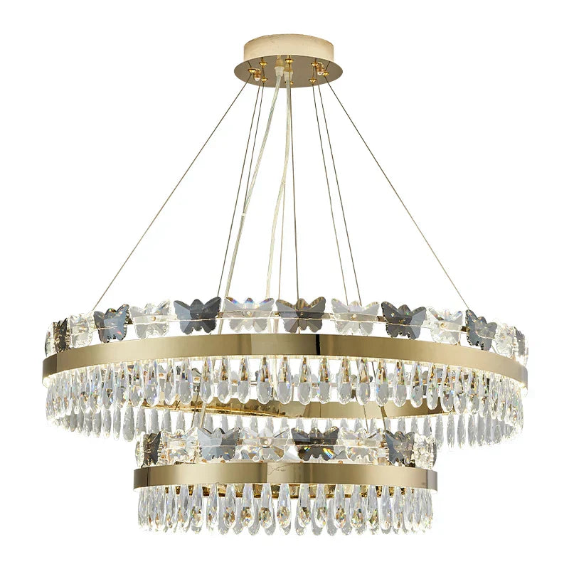 DecorBites™ Crystal Butterfly Living Room Lamp: Luxury Postmodern Dining Room Lighting
