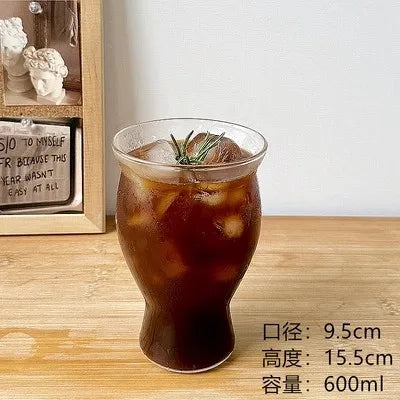 DecorBites™ Heat-resistant Glass Cafe Coffee Cup for Iced Latte Americano Juice Drink