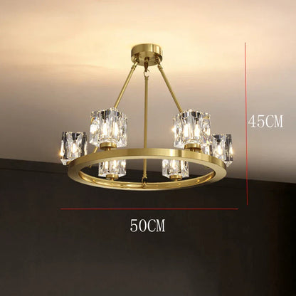 DecorBites™ Crystal Chandelier for Living and Dining Room Lighting