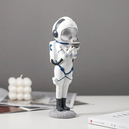 DecorBites™ Astronaut Resin Figurines: Modern Space Ornaments for Home Decor and Gift