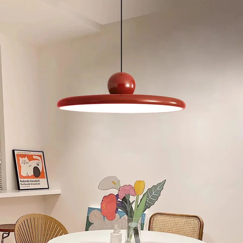 DecorBites™ Cream Wind Saucer LED Pendant Light for Interior Illumination
