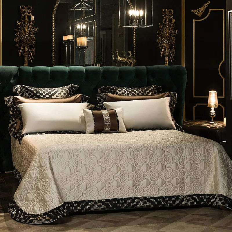 DecorBites™ 200S Embroidery Egyptian Cotton Bedding Set - Queen King Linens