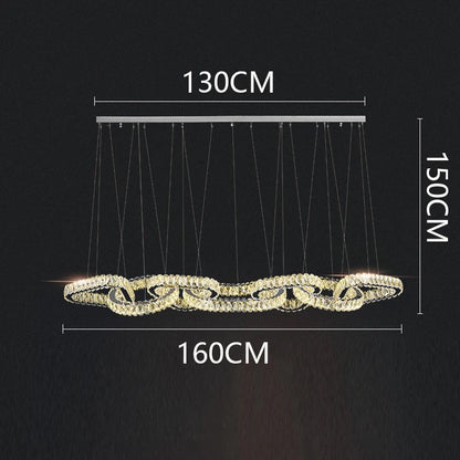 DecorBites™ Crystal Chandelier Pendant Light for Living Room Dining Room Ceiling Light