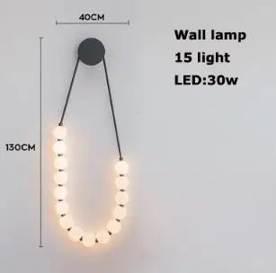 DecorBites™ Glass Gold Pendant Light for Living Room Luxury Bubble Necklace