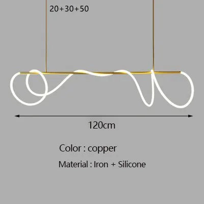 DecorBites™ Gold Black LED Chandelier Modern Minimalist Pendant for Home Decor Lighting