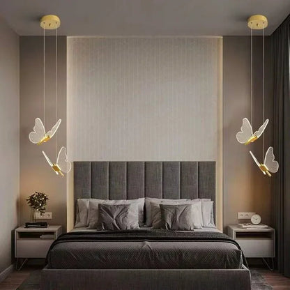 DecorBites™ Butterfly Acrylic Chandelier LED Pendant Lamp for Home Indoor Lighting