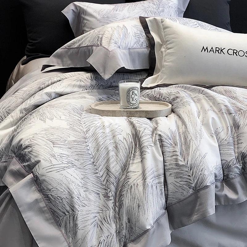 DecorBites™ Egyptian Cotton Bedding Sets: Queen King Ru Sizes - Luxe Bed Linens