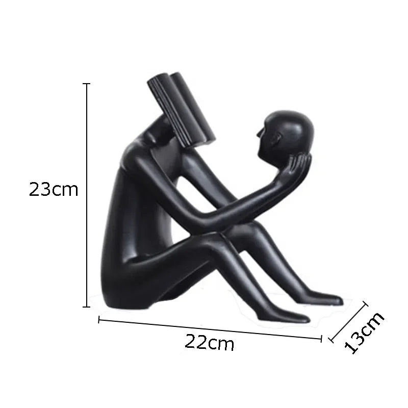 DecorBites™ Abstract Figure Sculpture Creative Resin Decor for Room Aesthetic Appeal