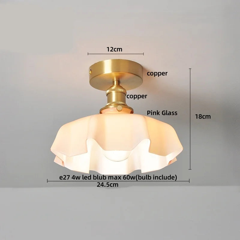 DecorBites™ Clear Glass LED Ceiling Lamp Copper Socket Modern Nordic Style Lighting