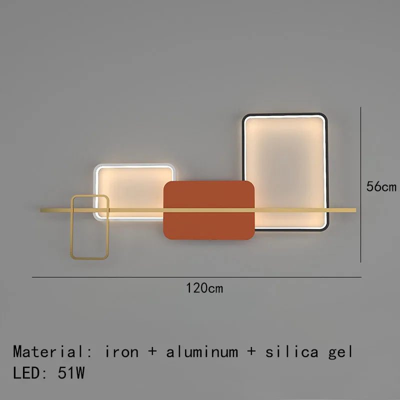 DecorBites™ Art Deco LED Wall Lamp 70/120cm Metal Sconce for Bedroom Parlor Hotel