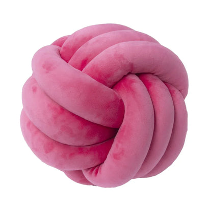 DecorBites™ Knot Ball Short Plush Throw Pillow for Home Décor and Comfort