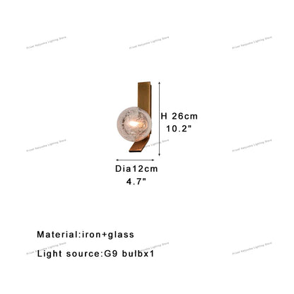DecorBites™ Bubble Glass Wall Sconce Lamps LED Modern Background Light