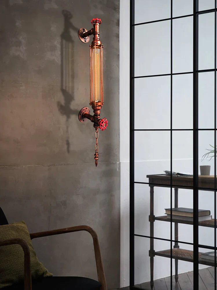 ™ Industrial Pipe LED Wall Sconce for Bedside Bedroom Aisle Cafe Restaurant